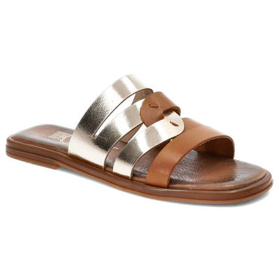 Klapki LEMAR - 40318 Bf.Brąz+Bf.Złoto