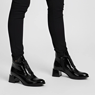 Botki ARMODO - 60560 Naplak Czarny+Cn