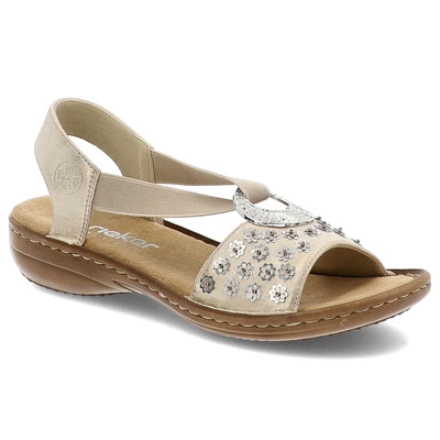 Sandały RIEKER - 608B5-90 Metallic