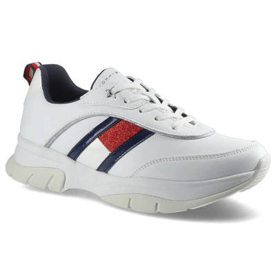 Sneakerși TOMMY HILFIGER - Low Cut Lace-Up T3A4-31180-1023100 White 100