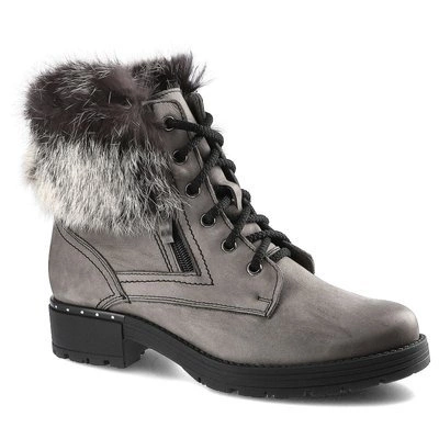 Botki POLLONUS - 5-0952-012 Szary Samuel/Królik
