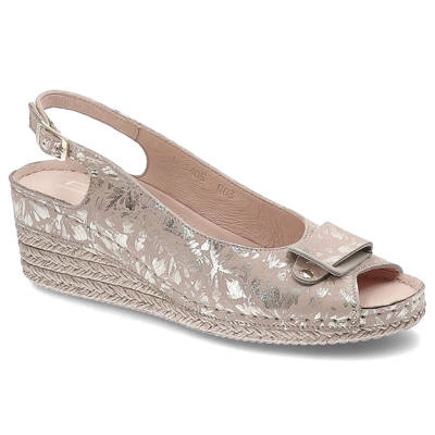 Sandały POLLONUS - 5-1405-003 Pigi Złote Kwiaty