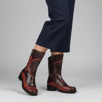 Kozaki LAURA VITA - Ihclemo 12 SO2014-2 Rouge