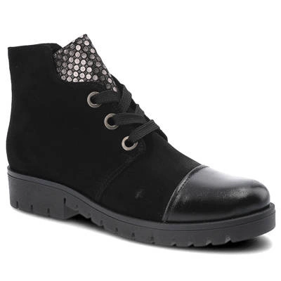 Botki GAMIS - 3542 K8/Czarny Welur