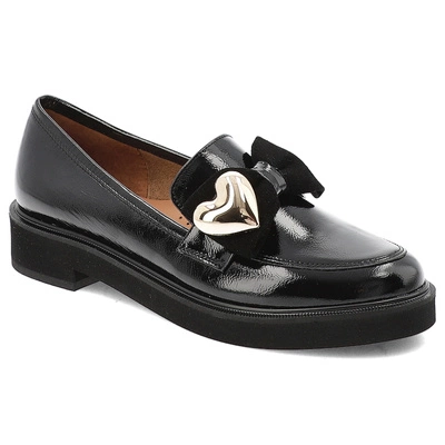 Półbuty ARMODO - 1660 Czarny Naplak/Zamsz