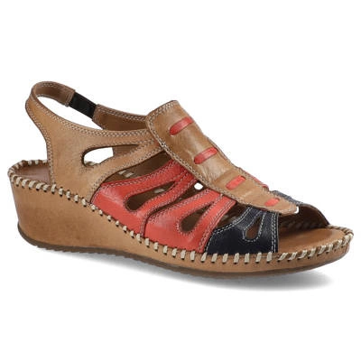 Sandály LANQIER - 38C750 Brown/Blue/Red