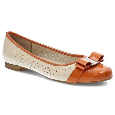 Ballerinas BALDACCINI - 143500-5 Pomarańcz Lak/Late