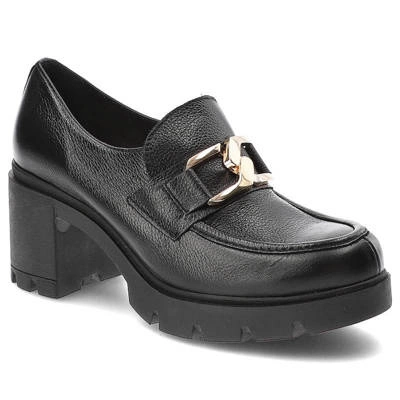 Półbuty LEMAR - 20097 V.Czarny+Zł.