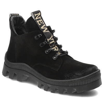 Botki DAMISS - DS-735 Czarny Welur