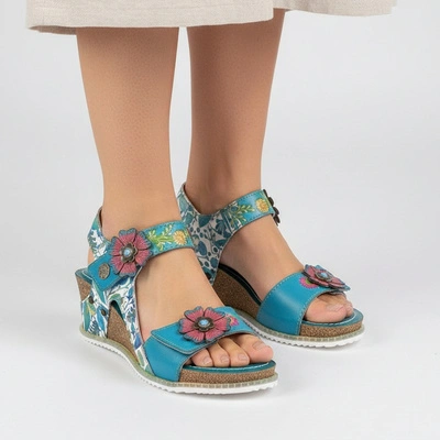 Sandały LAURA VITA - Bonito 38 AS313-38 Turquoise