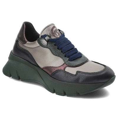 Sneakersy HISPANITAS - CHI243617 Bolmet-I24 Midnight Napa Str-I24 Acero