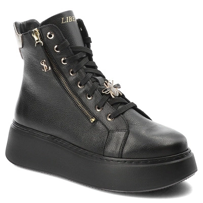 Sneakersy LIBERO - 5000 Czarny/Złoty 450/111