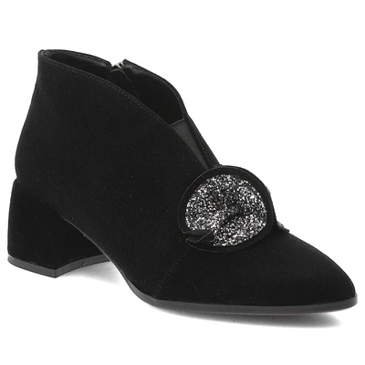 Botki S.BARSKI - MR52-182 Black/Silver