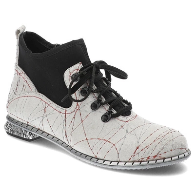 Botki SIMEN - 6608A Grau/Schwarz