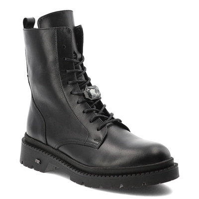 Botki KARINO - 4841/076-F Czarny/Lico