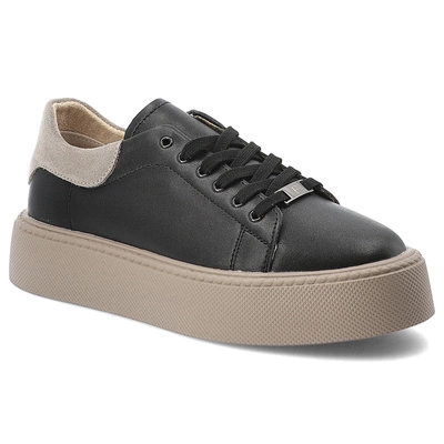 Sneakersy FILIPPO - DP6119/25 BK BE Czarny Beżowy