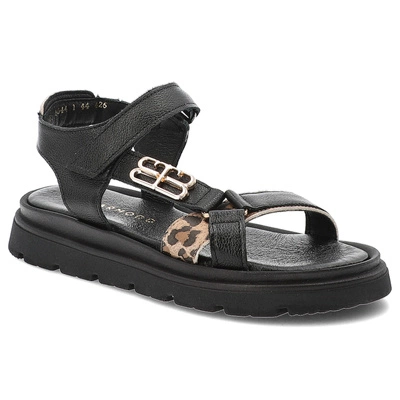 Sandały ARMODO - 40441 V.Czarny/Pantera Beż