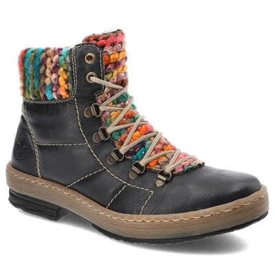 Botki RIEKER - Z6706-14 Blue Combination