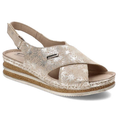 Sandały POLLONUS - 5-1514-002 Margerita Koza Beżowe