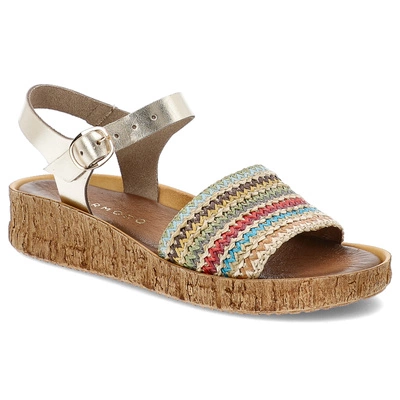 Sandały ARMODO - 40447 Bf.Złoto+Plec.Beż