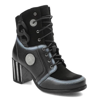 Botki MACIEJKA - 05599-01/00-7 Czarny+Biały