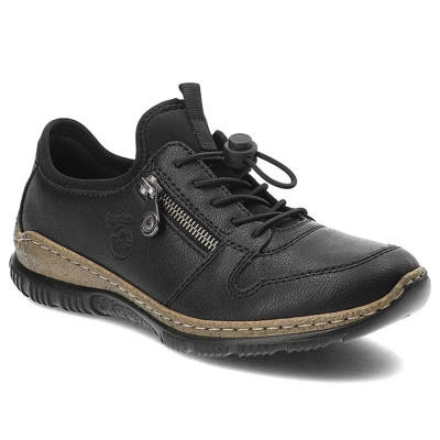 Półbuty RIEKER - N32G0-00 Black
