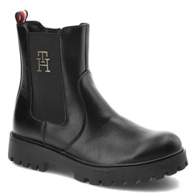 Botki TOMMY HILFIGER - T3A5-32393-1355999-Chelsea Boot Black 999