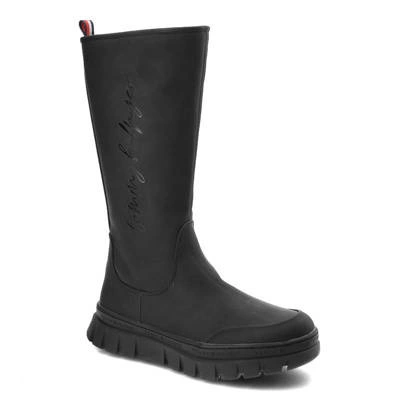 Kozačky TOMMY HILFIGER - T3A6-32429-1442999-Boot Black 999