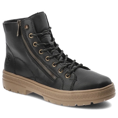 Botki RIEKER - N0031-00 Black