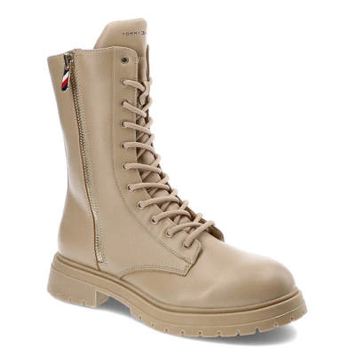 Botki TOMMY HILFIGER - T3A5-32381-1355359-Lace-Up Bootie Nude 359