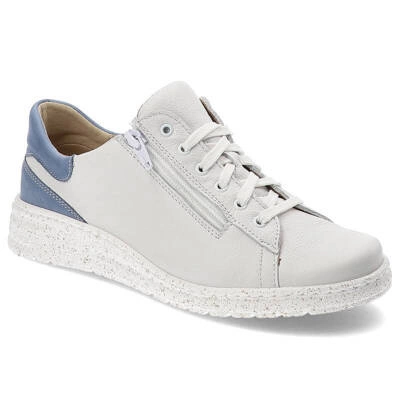 Półbuty WASAK - 0720 Biały Groszek+Jeans