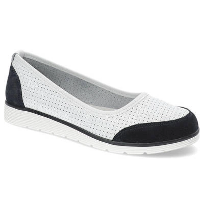 Baleriny FILIPPO - DP4524/23 WH NV Biały+Granatowy