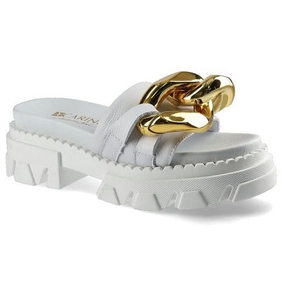 Klapki CARINII - B7223_-I81-000-000-E49 Biały