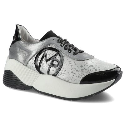 Sneakersy MASSIMO POLI - 2Y1-20-0633 Sk.Srebro/Czarna