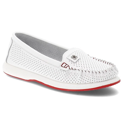 Mokasyny S.BARSKI - LR51-673 White/Red