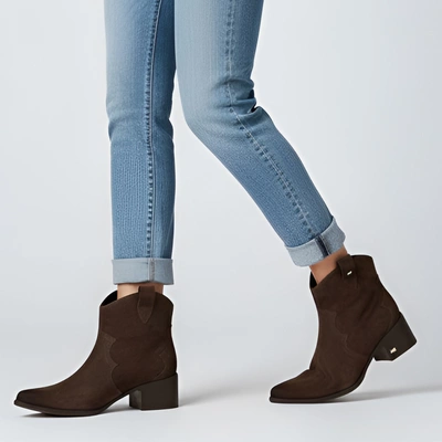 Botki KARINO - 4794/015-F Mokka/Welur