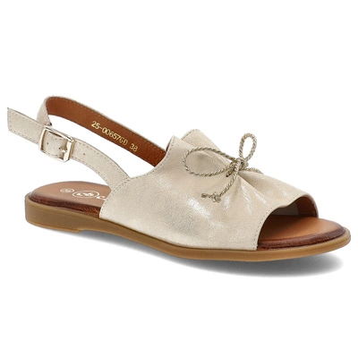 Sandały CAMBELL - 25-00657GD Złoty
