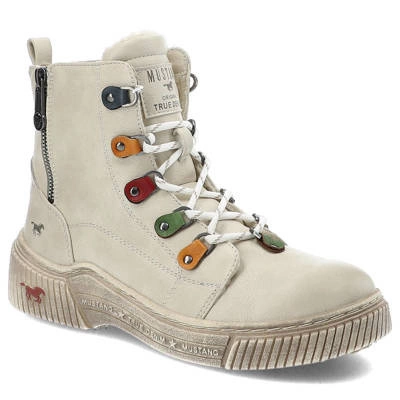 Botki MUSTANG - 1436-601-243 Ivory 51C0040