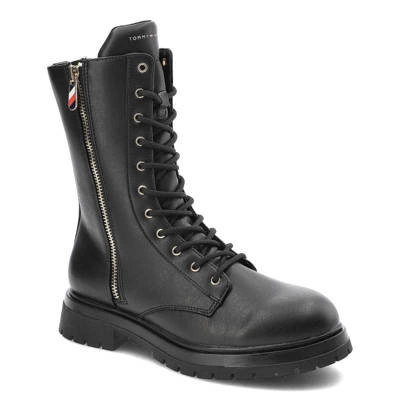 Botki TOMMY HILFIGER - T3A5-32381-1355999-Lace-Up Bootie Black 999