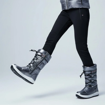 Śniegowce TOMMY HILFIGER - T3A6-32035-1240918 Dark Silver 918