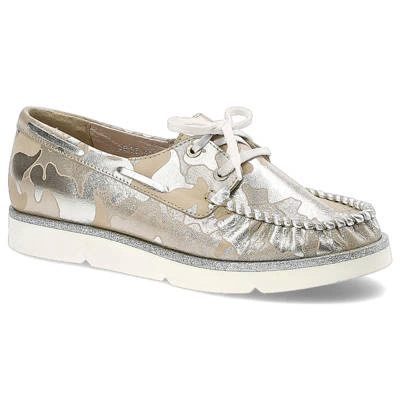 Mokasyny SIMEN - 760 Moro Róż/Srebro