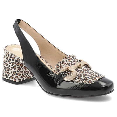Sandały ARMODO - 1374 Czarny Panterka 272/3205