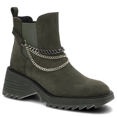 Botki KARINO - 3947/066-P Zielony