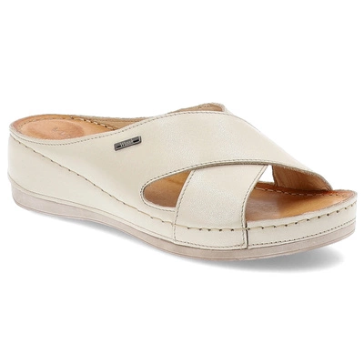 Klapki WASAK - 0409 Waniliowy