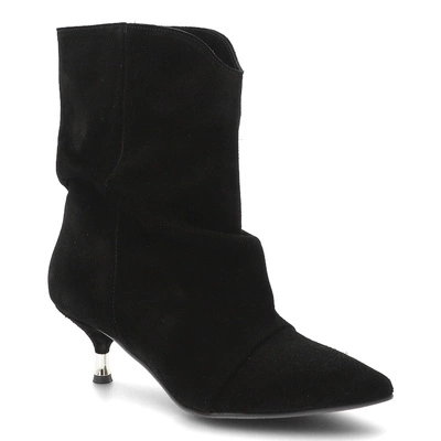 Botki CHEBELLO - 4814_-034-000-PSK-S393 Czarny Welur