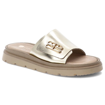 Klapki ARMODO - 40442 Bf.Złoto+Zł.