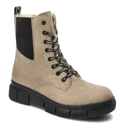 Botki RIEKER - X3414-60 Beige