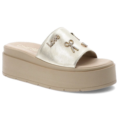 Klapki CHEBELLO - 4600_-046-000-PSK-S370 Złoty