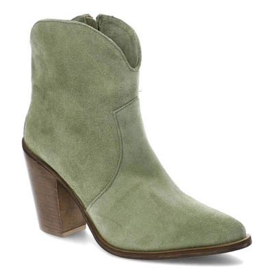 Botki CARINII - B8880_-S77-000-000-E72 Oliwka