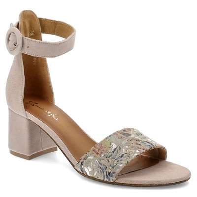 Sandały MACIEJKA - 04141-49/00-5 Beż+Kwiaty